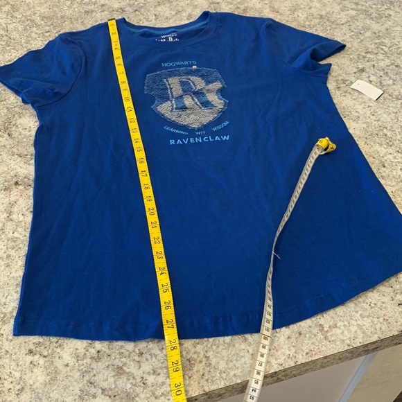 Harry Potter RAVENCLAW Women's Glitter Blue T-Shirt - Picture 6 of 11